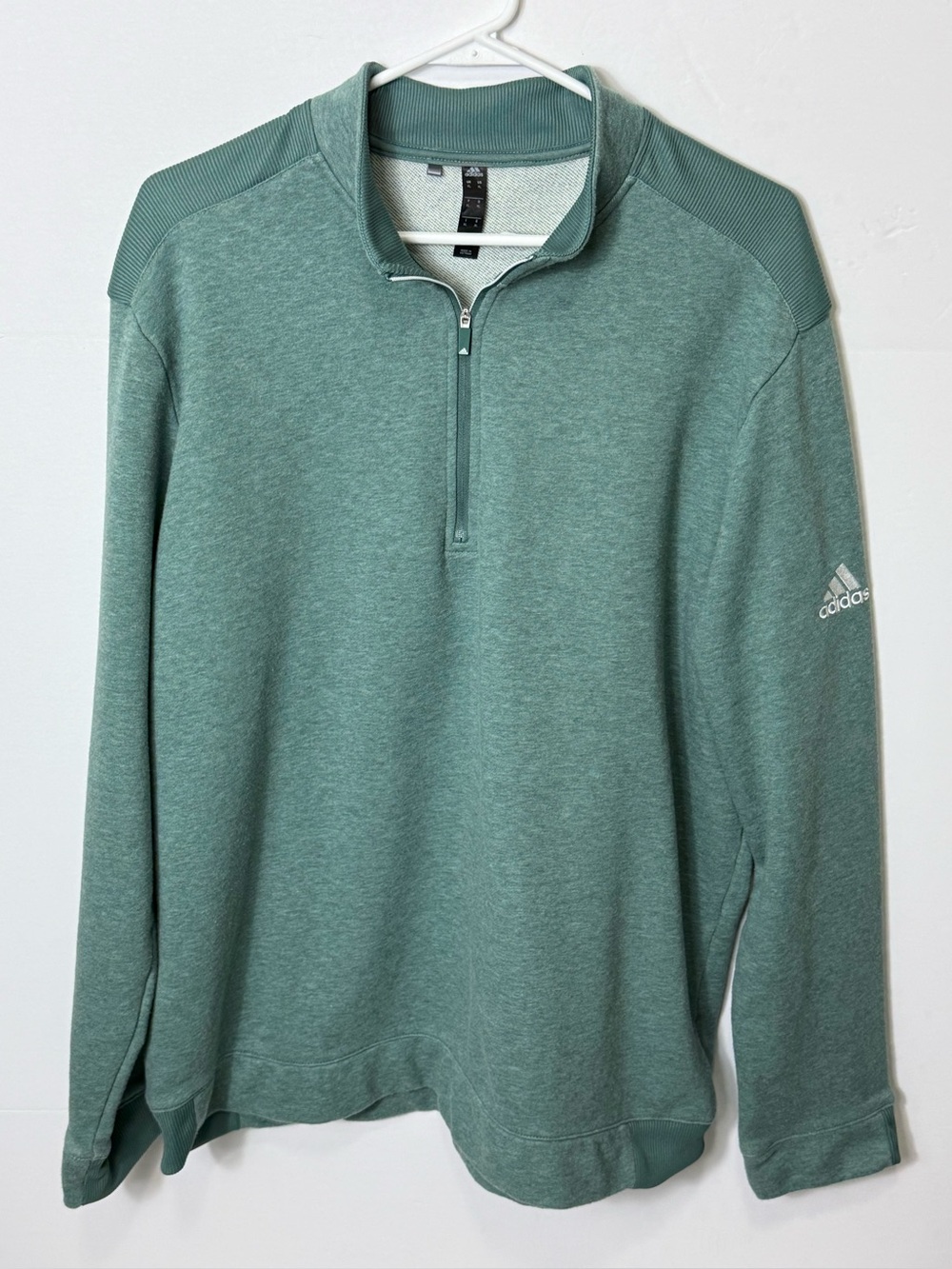 adidas Men's Half-Zip Pullover Golf Sweatshirt - Sage Green